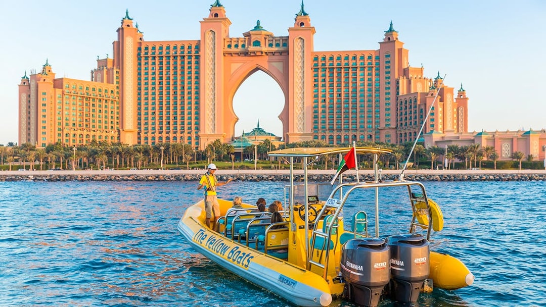 Speedboat tour near Atlantis, The Palm in Dubai.