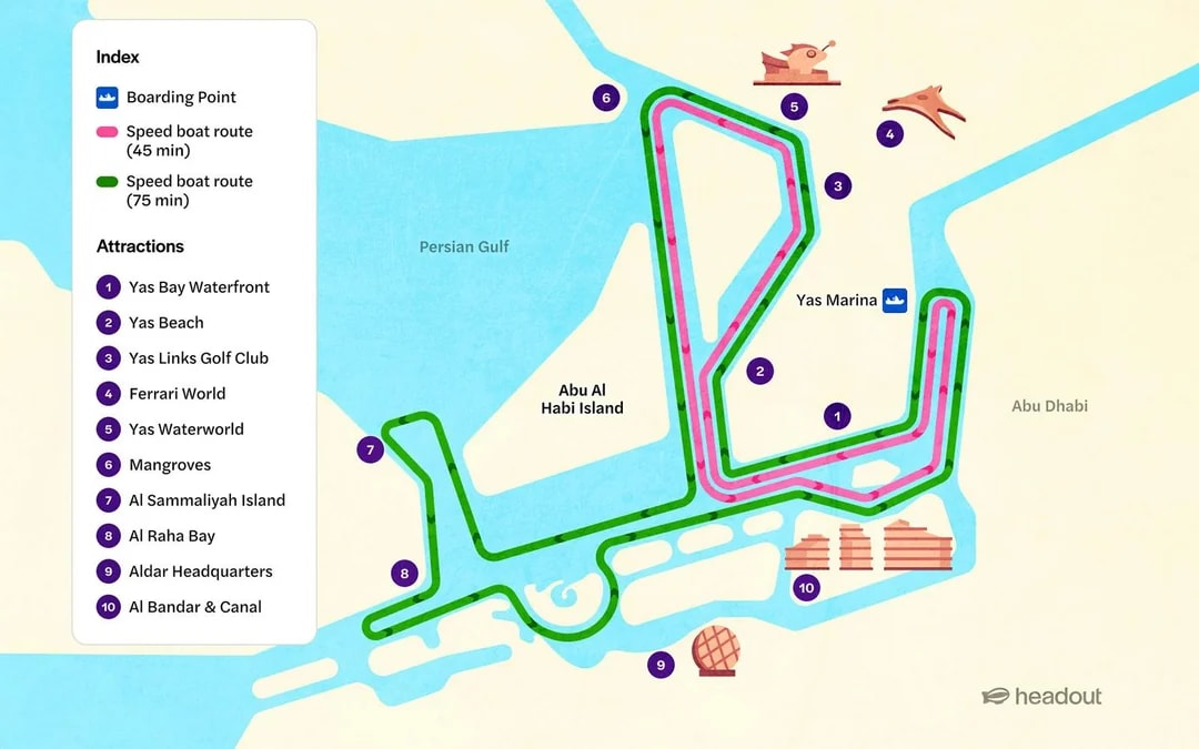 Yellow Boats: Sightseeing Speedboat Tour of Yas Island Image 3